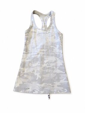 lululemon athletica Women's Light Gray & White Camo Racerback Tank